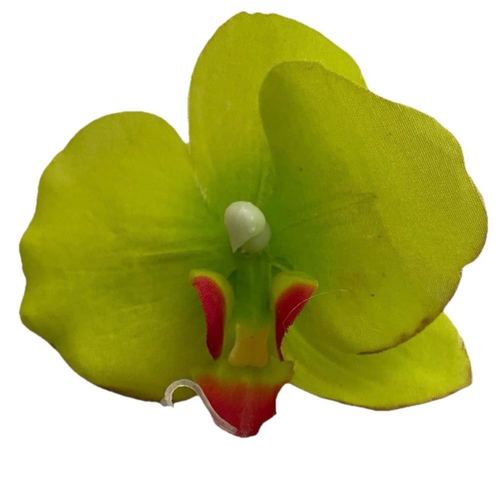 Fabulous Lime ORCHID CLIP For HAIR or Clothing PINUP Rockabilly VLV